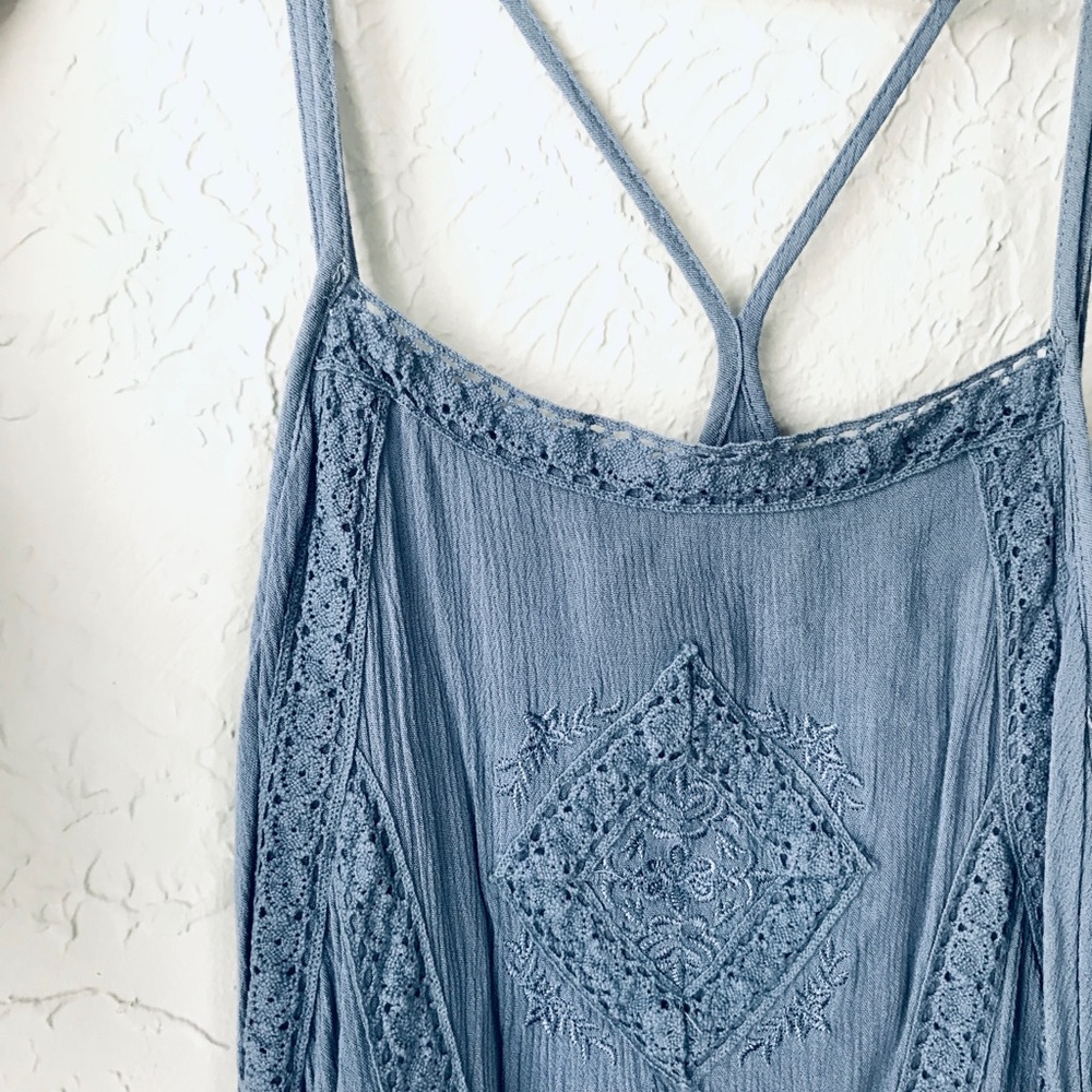 Light Blue Embroidered Sundress